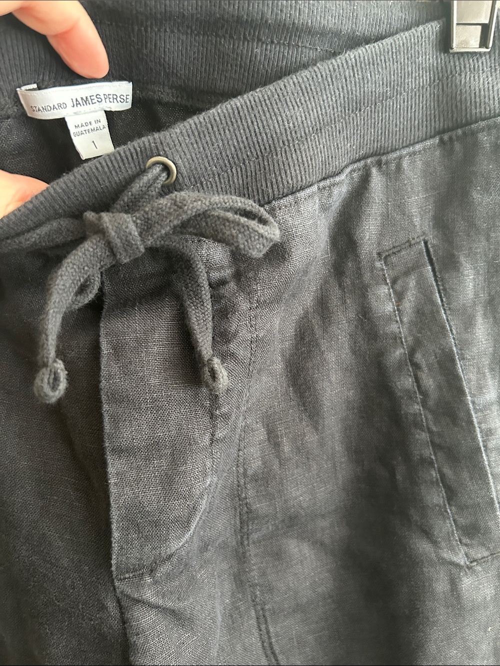 James Perse Linen Black Pants